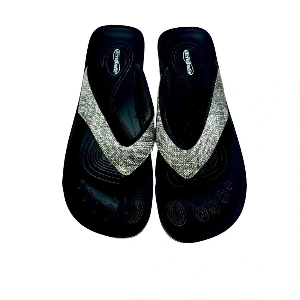 Aerothotie | Black and Grey Sandals | Size 7.5